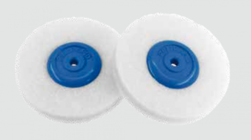 SCHWABBEL MIT FEINEM FLEECE Mit 2 Scheiben feinem Fleece und konischem Kunststoffkern.